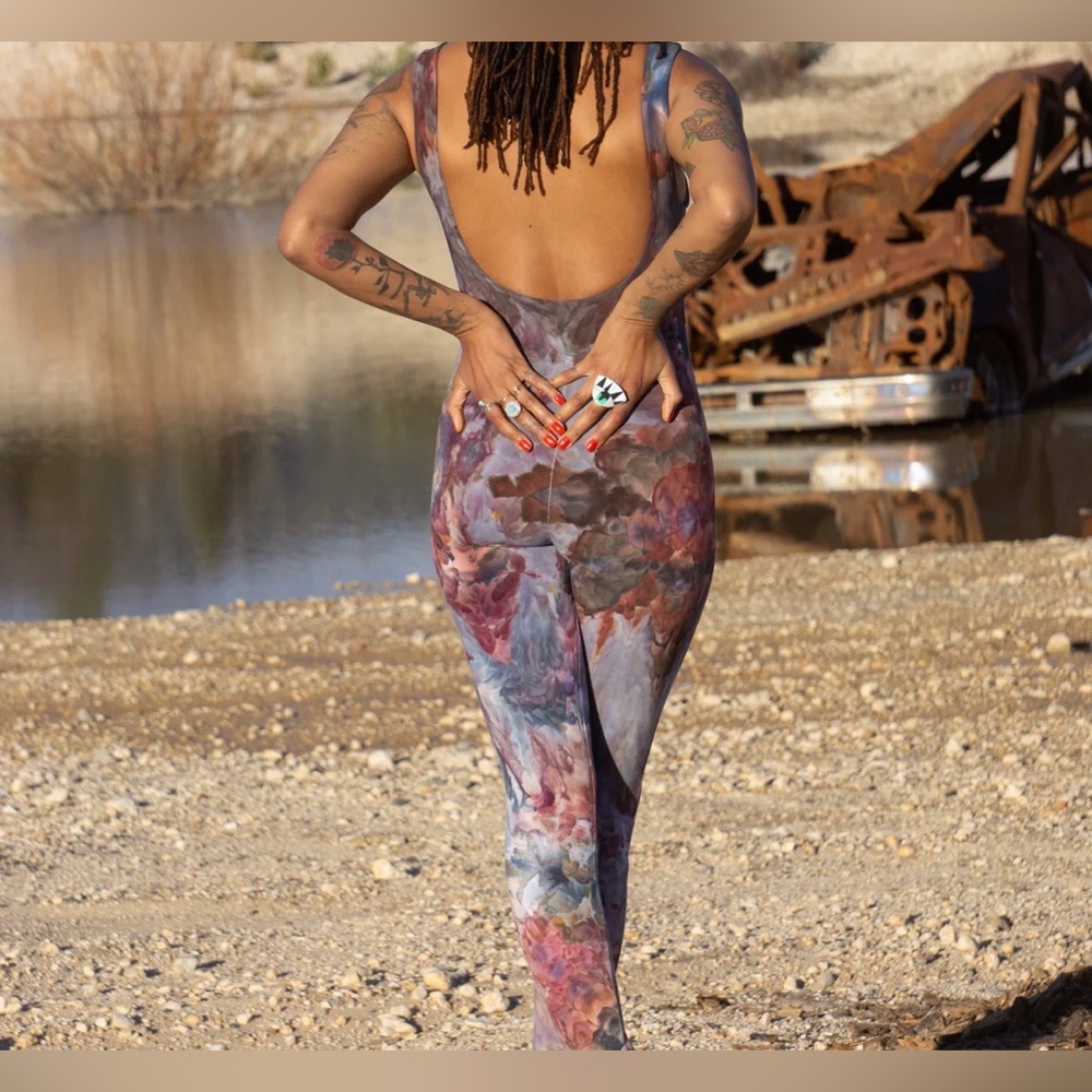 Soleil Catsuit || Ice Dye || Ocean Jasper Large - Picture 3 of 16